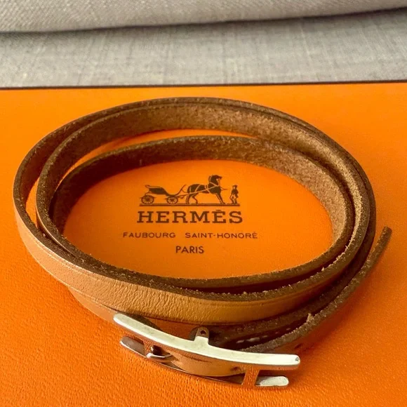 HERMÉS Api2 Triple Wrap Leather Bracelet